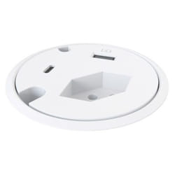 Kondator 935-PD56W socket-outlet Type J + USB A + USB C White