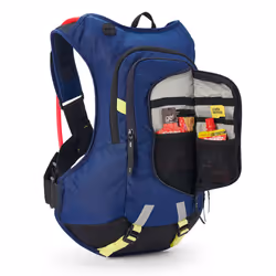 USWE Moto Hydro 12L Hydration Pack with 3.0L/ 100oz Water Bladder  a High End  Bounce Free Backpack for Enduro and Off-Road Motorcycle  Black Blue