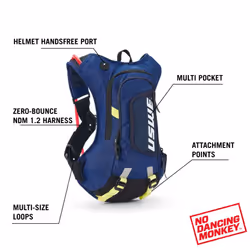 USWE Moto Hydro 8L Hydration Pack with 3.0L/ 100oz Water Bladder  a Hi