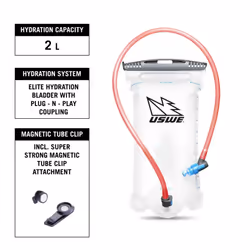 USWE Moto Hydro 3L Hydration Pack with 2.0L/ 70oz Water Bladder  a Hig