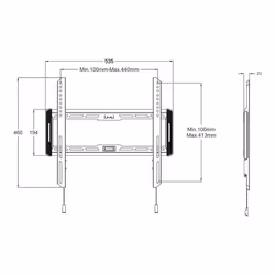 Multibrackets M Universal Wallmount Fixed Medium Black - Additional view 8