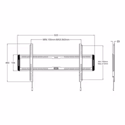 Multibrackets M Universal Wallmount Fixed Large Black - Additional view 7