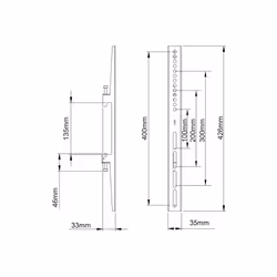 Multibrackets M Pro Series - Fixed Arms 400mm