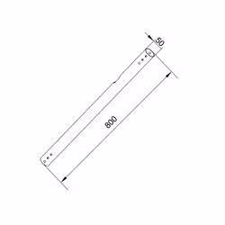 Multibrackets M Pro Series - Extension Pipe 0.8m Black