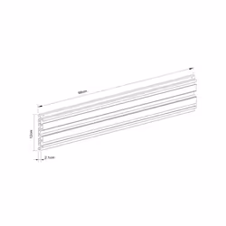 Multibrackets M Pro Series - Single Screen Rail 68cm Black
