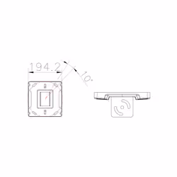Multibrackets M Pro Series - Ceiling Plate with Plastic Cover Black