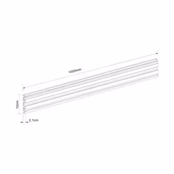 Multibrackets M Pro Series - Single Screen Rail 100cm Black