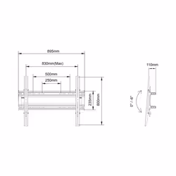 Multibrackets M Pro Series - Dual Pole bracket 800X600 - Additional view 8