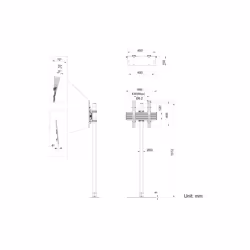 Multibrackets M Single Pole Floormount Pro 32"-65" - Additional view 6