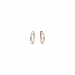 Swarovski Symbolic earrings, Evil eye, Blue, Rose gold-tone plated