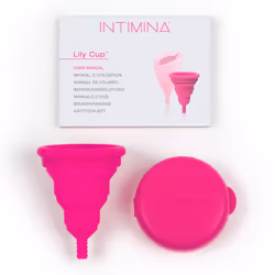 Intimina Lily Cup Compact B, Small Menstrual Cup with Flat-fold Design