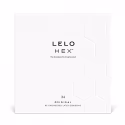 LELO Hex, Male condom, Smooth, White, Latex, Regular, 54 mm