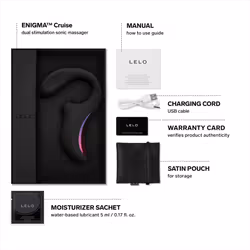 LELO ENIGMA Cruise - Dual Stimulation Sonic Massager - Black