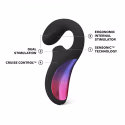 LELO ENIGMA Cruise - Dual Stimulation Sonic Massager - Black