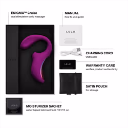 LELO ENIGMA Cruise - Dual Stimulation Sonic Massager - Deep Rose
