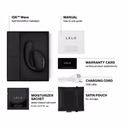LELO IDA Wave - App Connected Couples Massager - Black