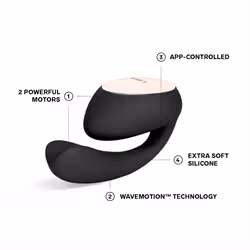 LELO IDA Wave - App Connected Couples Massager - Black