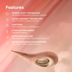 LELO DOT Cruise High Frequency Clitoral Vibrator With Elliptical Motion 8 Pinpoint Vibrator with Cruise Control Technology, Female Sex - Lemon Sorbet