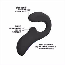 LELO ENIGMA Wave Triple Stimulation Vibrator for Women, Clit Vibrator and G-spot Vibrator With WaveMotion Technology and 8 Vibrating Patterns, - Black