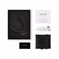 LELO HUGO 2 Prostate Vibrator is Advanced Male Sex Toy with Bluetooth App, Prostate Massager with 16 Settings, Waterproof & Rechargeable Sex T - Black