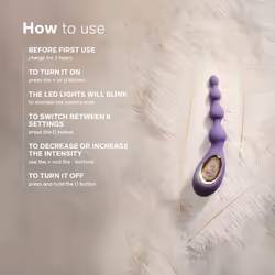 LELO SORAYA Beads Vibrating Anal Beads Massager With Bow-Motion Technology and 8 Vibrating Patterns, Adult Anal Toys, Black - Black - Additional view 5