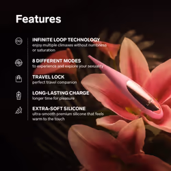 LELO DOT Travel Female Petite Clitoral Vibrator, Mini Vibrator With Figure Eight Motion, Discreet Vibrator with 8 Pleasure Settings, Thin Vibra - Pink