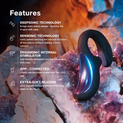 LELO ENIGMA Double Sonic Female Triple Stimulation Massager With Bluetooth App - Black