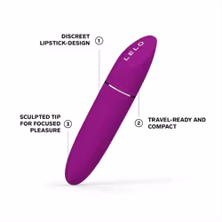 LELO MIA 3 Female Personal Massager, Mini Vibrator Quiet With 8 Pleasure Settings And an Updated Petite Design - Deep Rose