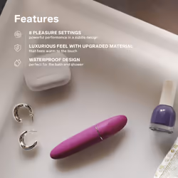 LELO MIA 3 Female Personal Massager, Mini Vibrator Quiet With 8 Pleasure Settings And an Updated Petite Design - Deep Rose