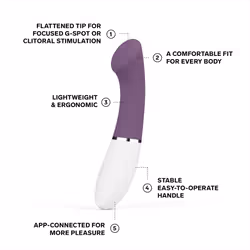 LELO GIGI 3 App-Controlled G-Spot Vibrator for Women with 8 Pleasure Settings, Female Vibrator, Sex Toy, Adult Toy, Plum - Plum