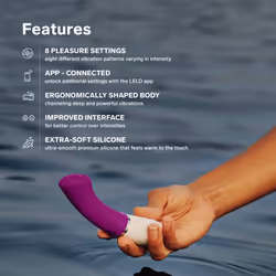LELO GIGI 3 App-Controlled G-Spot Vibrator for Women with 8 Pleasure Settings, Female Vibrator, Sex Toy, Adult Toy, Plum - Plum