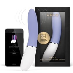 LELO LIV 3 App-Controlled G-Spot Vibrator for Women with 8 Settings, Curved Shape Female Vibrator Sex Toys - Powder Blue