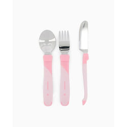 Twistshake Learn Cutlery Stainless Toddler cutlery set Pink Stainless steel