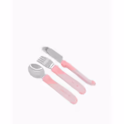 Twistshake Learn Cutlery Stainless Toddler cutlery set Pink Stainless steel