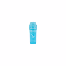 Anti-Colic Baby Bottle with Milk Powder Container and Mixer - 260ml | Medium Flow Silicone Breast-Like Nipple | BPA- Free Baby Milk Bottle | Suitable