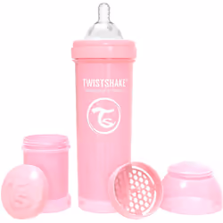 Twistshake Anti-Colic Bottle, Pastel Pink, 330 ml/11 oz.