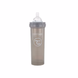 Anti-Colic Baby Bottle with Milk Powder Container and Mixer - 330ml | Fast Flow Silicone Breast-Like Nipple | BPA- Free Baby Milk Bottle | Suitable