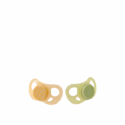 2X Orthodontic Pacifier, Baby Infant Soother, BPA, BPF, BPS Free, 6+ Months,Cactus Green & Caramel Beige