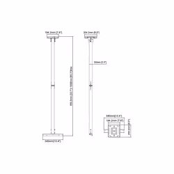 Multibrackets M Pro Series - 1500mm Pipe Connecting Plate Large Black - Additional view 6