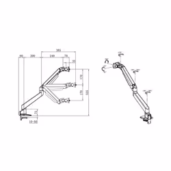 Multibrackets M Gaslift Arm Samsung G9 Single Black - Additional view 5
