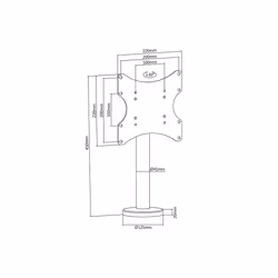 Multibrackets M VESA Bolt Down TV-mount Turn 200 MAX - Additional view 6
