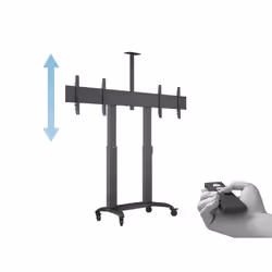 Multibrackets M Motorized Public Floorstand Dual Screen 180 HD, 135 kg, 152.4 cm (60"), 190.5 cm (75"), 200 x 200 mm, 600 x 4 ...