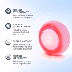 FOREO UFO 3 Deep Face Moisturiser - 5-in-1 Facial Spa - Red Light  Warming  Cooling  Face Massage  Anti Aging - Face Mask Skin Care - Pearl Pink