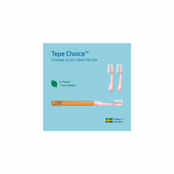 Choice Toothbrush, Soft, Pink, 1pc Wooden Handle 3pcs Brush Heads, Soft Bristle Toothbrush, Good for Teeth Cleaning and Plaque Removal