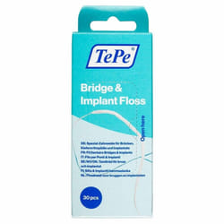 TePe Bridge and Implant Floss for Dental Implants  Bridges  and Braces  Dental Flossers  30 Pieces