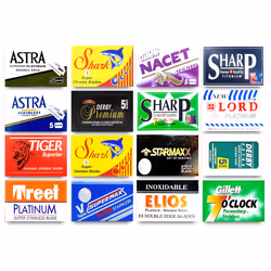 100 Quality Double Edge Razor Blades (16 brands)