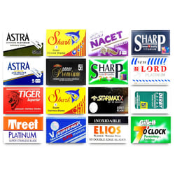 100 Quality Double Edge Razor Blades (16 brands)