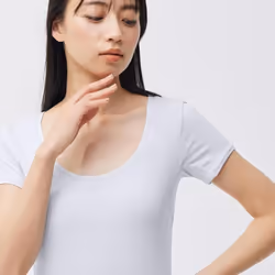 GU By Uniqlo STyle Dry U Neck T  shorT Sleeve   wiTh sweaT absorpTion - 02 LIGHT GRAY/XL