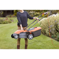 FLYMO Speedi-Mo 360C Rotary Lawn Mower - Orange & Grey, Orange
