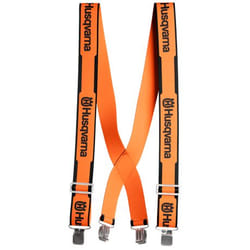 Husqvarna Hosenträger Metallclips X-back suspender Black, Orange